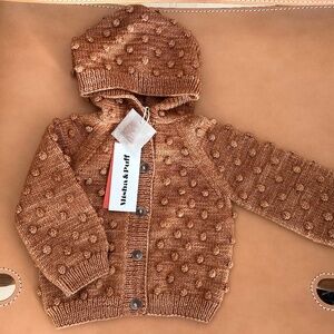 Misha & Puff Hooded Popcorn Cardigan 12-18 months